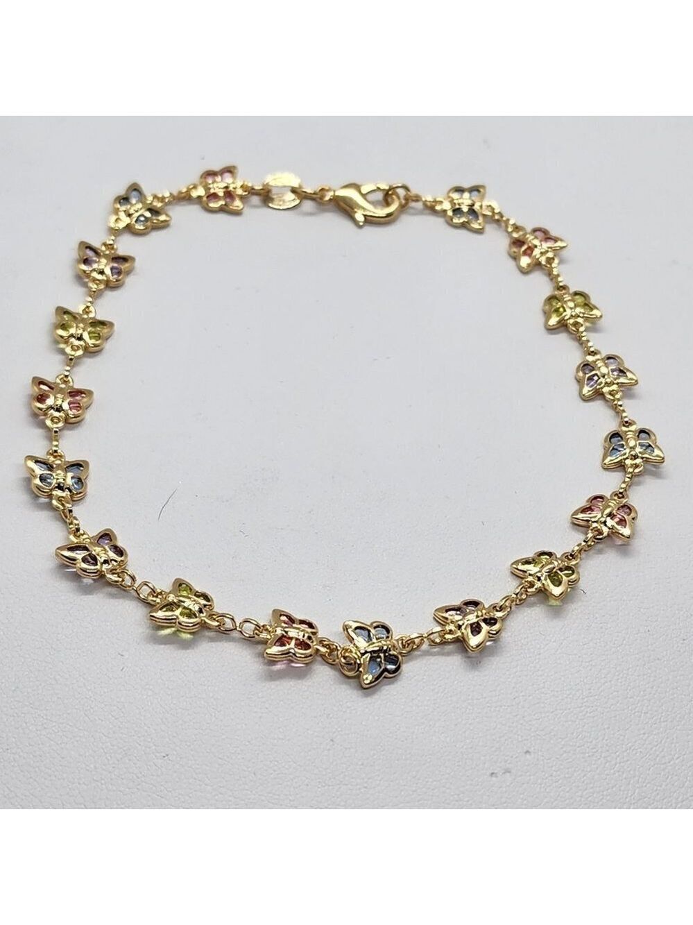 Brand New Brazilian 18k Gold Filled Multi Butterflies Anklet